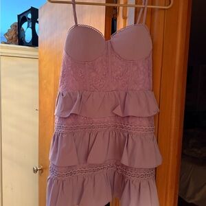 Lavender Lace Ruffle dress